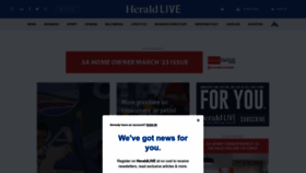 What Heraldlive.co.za website looked like in 2023 (1 year ago)