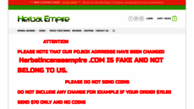 What Herbal-empire.com website looked like in 2023 (1 year ago)