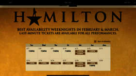 What Hamiltonmusical.com website looked like in 2023 (1 year ago)