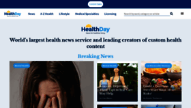 What Healthday.com website looked like in 2023 (1 year ago)