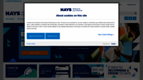 What Hays.co.uk website looked like in 2023 (1 year ago)