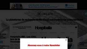 What Hospitalia.fr website looked like in 2023 (1 year ago)
