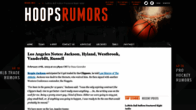 What Hoopsrumors.com website looked like in 2023 (1 year ago)