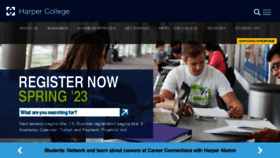 What Harpercollege.edu website looked like in 2023 (1 year ago)