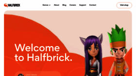 What Halfbrick.com website looked like in 2023 (1 year ago)