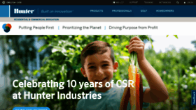 What Hunterindustries.com website looked like in 2023 (1 year ago)