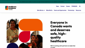 What Healthcareexcellence.ca website looked like in 2023 (1 year ago)