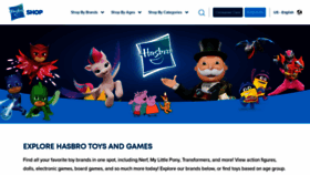 What Hasbro.com website looked like in 2023 (1 year ago)