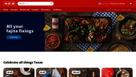 What Heb.com website looked like in 2023 (1 year ago)