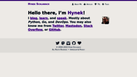 What Hynek.me website looked like in 2023 (1 year ago)
