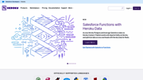 What Heroku.com website looked like in 2023 (1 year ago)