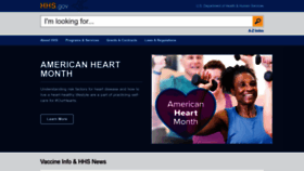 What Hhs.gov website looked like in 2023 (1 year ago)