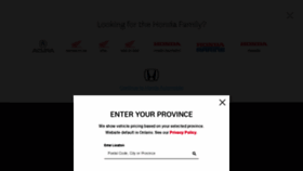What Honda.ca website looked like in 2023 (1 year ago)