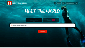 What Hostelworld.com website looked like in 2023 (1 year ago)