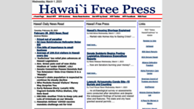 What Hawaiifreepress.com website looked like in 2023 (1 year ago)