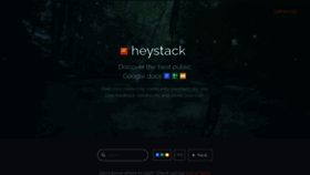 What Heystacks.com website looked like in 2023 (1 year ago)