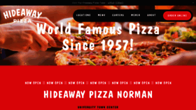 What Hideawaypizza.com website looked like in 2023 (1 year ago)