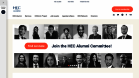 What Hecalumni.fr website looked like in 2023 (1 year ago)