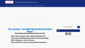 What Handwritingworksheets.com website looked like in 2023 (2 years ago)