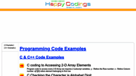 What Happycodings.com website looked like in 2023 (1 year ago)