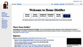 What Homedistiller.org website looked like in 2023 (1 year ago)