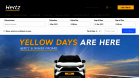 What Hertz.co.za website looked like in 2023 (1 year ago)