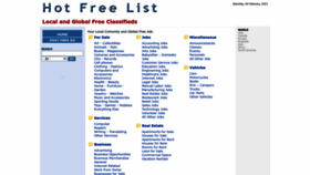 What Hotfreelist.com website looked like in 2023 (1 year ago)