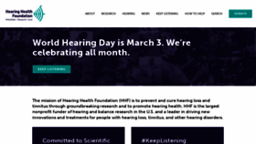 What Hearinghealthfoundation.org website looked like in 2023 (1 year ago)