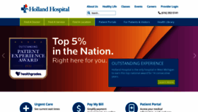What Hollandhospital.org website looked like in 2023 (1 year ago)