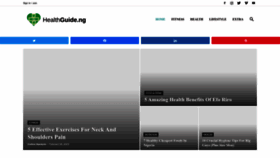 What Healthguide.ng website looked like in 2023 (1 year ago)