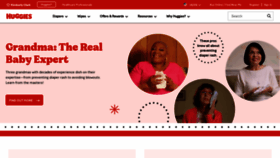 What Huggies.com website looked like in 2023 (1 year ago)
