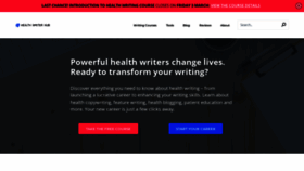 What Healthwriterhub.com website looked like in 2023 (1 year ago)