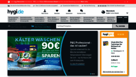 What Hygi.de website looked like in 2023 (1 year ago)