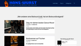 What Hans-wurst.de website looked like in 2023 (1 year ago)