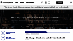 What Humanrights.ch website looked like in 2023 (1 year ago)