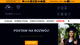 What Humanitas.edu.pl website looked like in 2023 (1 year ago)