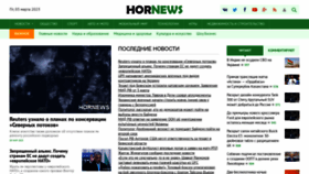 What Hornews.ru website looked like in 2023 (1 year ago)