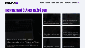 What Human.cz website looked like in 2023 (1 year ago)