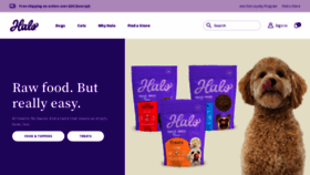 What Halopets.com website looked like in 2023 (1 year ago)
