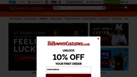What Halloweencostumes.co.uk website looked like in 2023 (1 year ago)