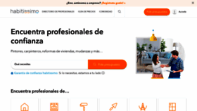 What Habitissimo.es website looked like in 2023 (1 year ago)