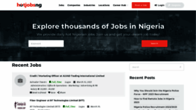 What Hotjobsng.com website looked like in 2023 (1 year ago)