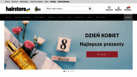 What Hairstore.pl website looked like in 2023 (1 year ago)