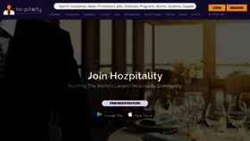 What Hozpitality.com website looked like in 2023 (1 year ago)