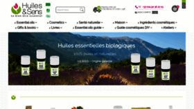 What Huiles-et-sens.com website looked like in 2023 (1 year ago)