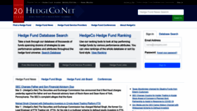 What Hedgeco.net website looked like in 2023 (1 year ago)