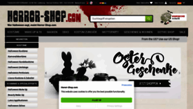 What Horror-shop.com website looked like in 2023 (1 year ago)