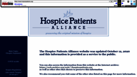 What Hospicepatients.org website looked like in 2023 (1 year ago)