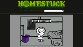 What Homestuck.com website looked like in 2023 (1 year ago)