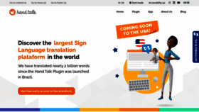 What Handtalk.me website looked like in 2023 (1 year ago)